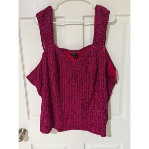 Torrid Plus Size Pink Black Chevron Top Shirt Blouse Size 6 new